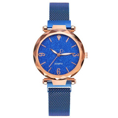 2019 Hot Sale Women Watches Fashion Luxury Magnetic Buckle Stainless Steel Strap Refractive surface Luminous Dial Quartz Watch