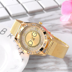 Fashion Crystal Stainless Steel Analog Quartz Wrist Watch Bracelet women watches luxury Bayanlar izle Dropshipping*