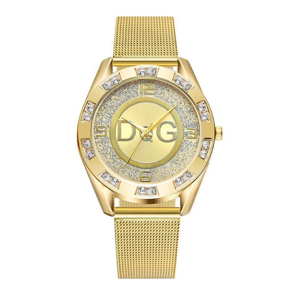 Fashion Crystal Stainless Steel Analog Quartz Wrist Watch Bracelet women watches luxury Bayanlar izle Dropshipping*