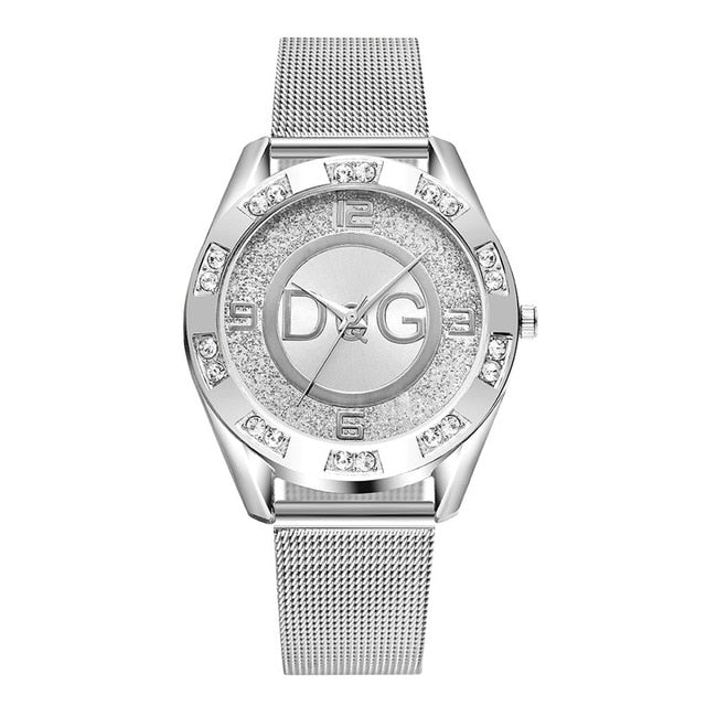 Fashion Crystal Stainless Steel Analog Quartz Wrist Watch Bracelet women watches luxury Bayanlar izle Dropshipping*